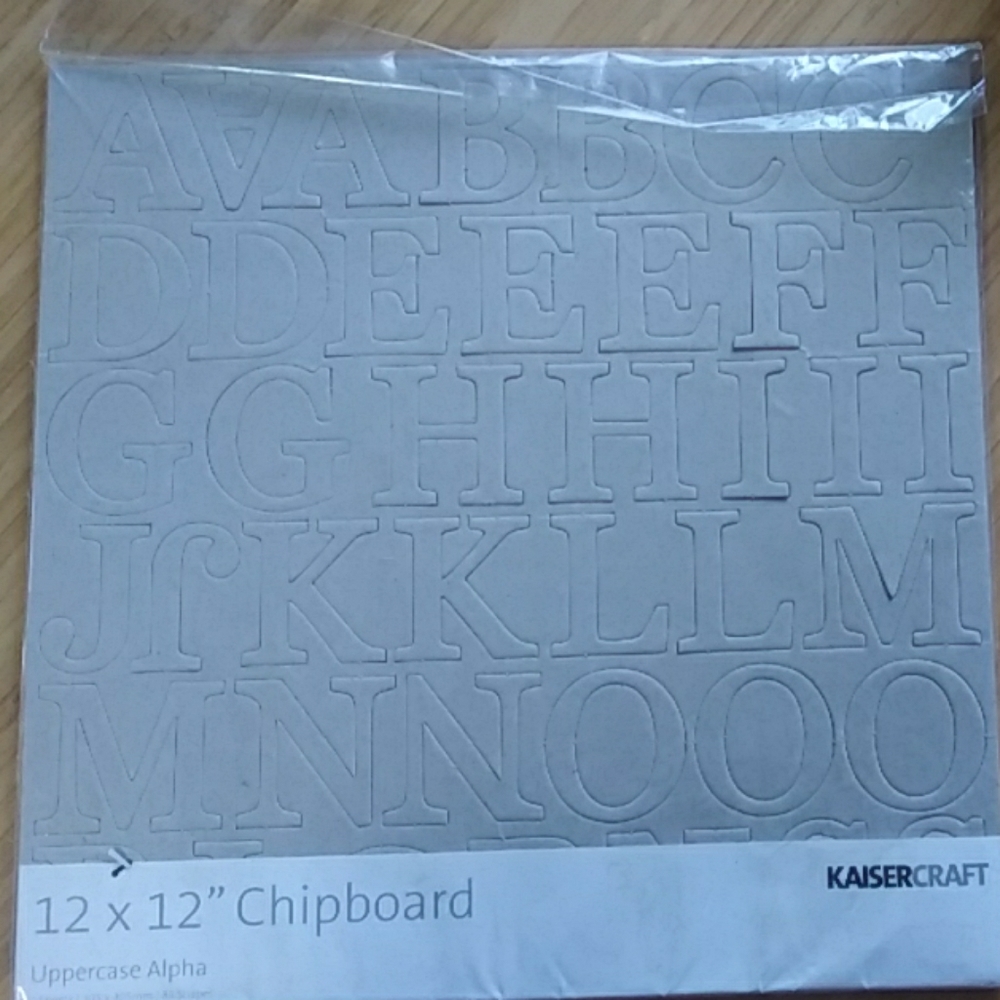 Scrapbooking Chipboard Set Alphabet Uppercase
